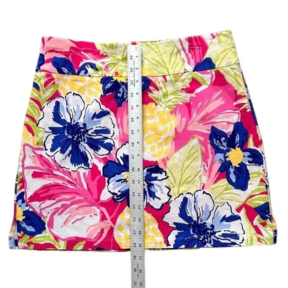 RAFAELLA Cosmo Pink Tropical Floral Comfort Skort sz Medium Elastic Waist Sport - Picture 4 of 9